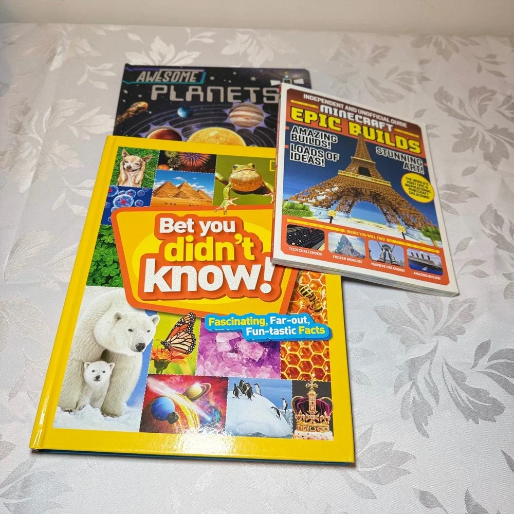 Kids Book Bundle National Geographic Bet You Didn't Know Minecraft Epic Builds